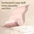 Pink drawstring trash bag roll with pearl decoration and thickened material - Iceberry Pink (1 Roll 15 Pcs)
