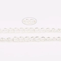 Polished silver metal DIY chain links for jewelry making with close-up detail view - 6x4mm (5 Meters/Roll) / Silver