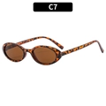 Retro oval sunglasses with classic tortoiseshell frames and dark brown lenses - Small Oval Frame / Tortoiseshell Tea Lens