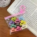 Set di mini fermagli per capelli a fiore color macaron in busta di PVC trasparente - Forma Rettangolare