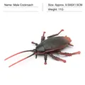 Realistic brown plastic cockroach toy variant with detailed antennae, size 9.5x6x1.5cm - Male Cockroach (PL127-2544)