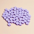 10mm colorful plum blossom clay beads for DIY jewelry and bracelet making - Purple