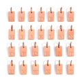 Set of 26 rose gold square letter pendants A-Z made of high-quality stainless steel - Letter A / Rose Gold