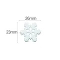 Accessorio fiocco di neve in resina glitterata bianca per fai-da-te Natale 26mm - Fiocco di Neve Grande