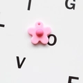 Charm fleur en résine rose pour porte-clés DIY et accessoires d'étuis d'écouteurs - Rose