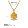 Collana in acciaio al titanio dorato con ciondolo a cuore e misure dettagliate - XL163 Collana tonda dorata