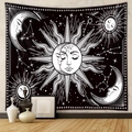 Celestial sun and moon tapestry for wall decor featuring mystic astrology art patterns - 73*95CM / GT416-2/Short Plush