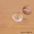 Miniatur Klarsichtschale mit 2,5 cm Durchmesser für Puppenhaus-Küche und Bastelarbeiten - 2.5cm / Transparent