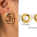 Gold Intertwined Wrapped Hoops ZJGE0724
