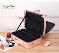 Large Oxford fabric makeup bag with 41x29x12cm dimensions and durable dividers - Large Size (Artist Selection) / Pink