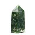 Handmade green crystal crushed stone resin prism for yoga and meditation decor - Green Jasper