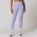 High-waisted compression yoga leggings in light purple with a peach lift design - Romantic Purple