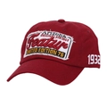 Vintage burgundy baseball cap featuring Arizona 3D embroidery and washed cotton twill fabric - Red