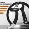 Black counting hand gripper with 5-60kg adjustable resistance and steel spring - Counting Non-padded / All Black