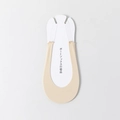 Calcetines invisibles de seda de hielo beige con diseño antideslizante en soporte - Talla única / Color Piel