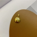 18K gold plated letter T apple pendant necklace with sparkling micro-pave zircons - Letter T Pendant + Universal Chain