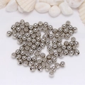 Polished silver 14k gold-filled round beads for DIY jewelry making and handmade crafts - 2.5mm / White Gold