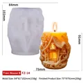 DIY tree house silicone mold type B for making 3D forest cabin scented candles - Tree House B FZ-14