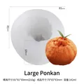 3D realistic orange silicone mold for DIY candles with dimensions 81x81x69mm - Large Tangerine