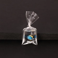 Miniatuur goudviszak sleutelhanger met een blauw en gele tropische vis hanger - Picasso Doktersvis/Dory