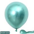 Set of 10 inch thick metallic green balloons for birthday and wedding party decoration - Metallic Green