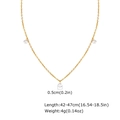 Close-up of golden necklace with clear zircon stones showing dimensions 42-47cm and 4g weight - Necklace White Zirconia 42+5cm