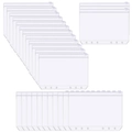 Bulk set of 6-hole transparent PVC zipper binder pockets for A5 and A6 organizers - 25 Pack / A5 Loose-leaf Zipper Bag