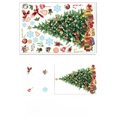 Stickers muraux de Noël en PVC avec bonhomme de neige et oiseaux, 33 pièces DIY - Sapin de Noël