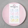 8pcs pig-shaped novelty paper clips in blue, pink, cyan, and yellow colors - Colorful Pig / Set of 8