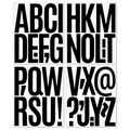 Schwarze 5-Zoll-Vinylaufkleber mit Großbuchstaben A-Z und Symbolen für Dekor - Schwarz Buchstabe