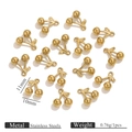 Golden stainless steel cherry pendant for DIY jewelry, 11x10mm cute charm accessory - Cherry / Gold