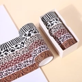 Set of 6 animal print washi tapes featuring zebra, leopard and tiger patterns - Classic Animal Print (6-Roll Set)