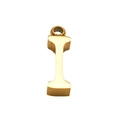 Polished golden stainless steel letter I pendant charm for women fashion necklace - I (With Chain) / Gold - Letter I