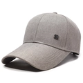 Dunkelgraue Herren-Baseballkappe mit strukturierter Textur und Metall-Z-Logo - Verstellbar / Khaki
