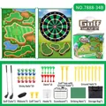 Juego de golf y dardos para niños con 2 palos, 20 bolas, 10 dardos y bolsa de viaje - 120x178cm Estilo B Grueso * 2