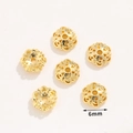6mm gold flower bead caps hollow petal spacers for DIY handmade jewelry bracelets - No.18 Six-Petal Bead Cap 6mm (Model B)