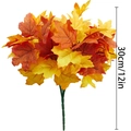 Artificial maple leaves in red-yellow gradient with 30cm stem for autumn decor - 30cm Bicolor Sprays