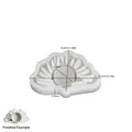 Leaf-shaped resin silicone mold for DIY candle holder bases with precise dimensions - No. 4 Leaf Candle Holder (Fan Shape Leaf)