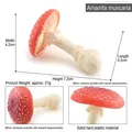 Modelo realista de Amanita Muscaria 4,2x7,2cm seta roja miniatura decorativa - Amanita Muscaria Rosa (T15518)