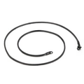 Minimalist matte black snake chain necklace in titanium steel for men and women - 500mm x 2mm / Black (KN203615-Z)