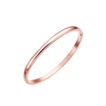 Sleek minimalist stainless steel bangle in rose gold finish with polished opening - B105 Rose Gold Smooth Plain