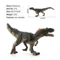 Realistic Allosaurus dinosaur model toy with movable jaw and detailed scale texture - 170g/24x7x10cm