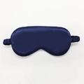 Dark blue silk satin sleep mask with matching elastic strap for comfortable blocking of light - Navy Blue 114#