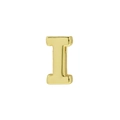 Classic 18k gold plated letter I pendant with polished finish for DIY necklaces - Letter I