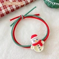 9# Bicolor Hair Tie - Christmas Snowman