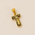 Minimalistische T-förmige Halskette mit 18k Gold-Finish und schwarzen Texturdetails - Buchstabe T Anhänger