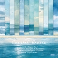 Coastal Breeze 6x6 inch paper pad with 12 watercolor ocean designs on 160gsm cardstock - R2586 24 Sheets