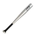 Silver A6061 aluminum alloy baseball bat with black non-slip grip and BAT print - 20 inch / Silver