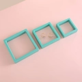 Tiffany blue PE film jewelry floating box display stand set for rings and necklaces - Sky Blue/11*11*2cm