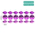 Set of 6 purple PVC candy Christmas ornaments with metallic finish and white polka dots - Purple Five-Dot Candy (6 Pcs/Set)